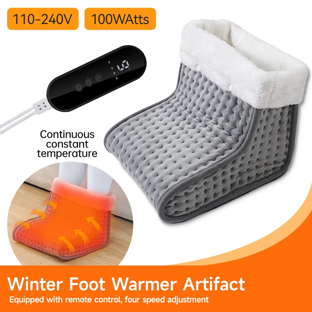 Electric Heated Foot Warmer with Adjustable Temperature - 26x28x22 cm Heating Pad for Comfort and Warmth