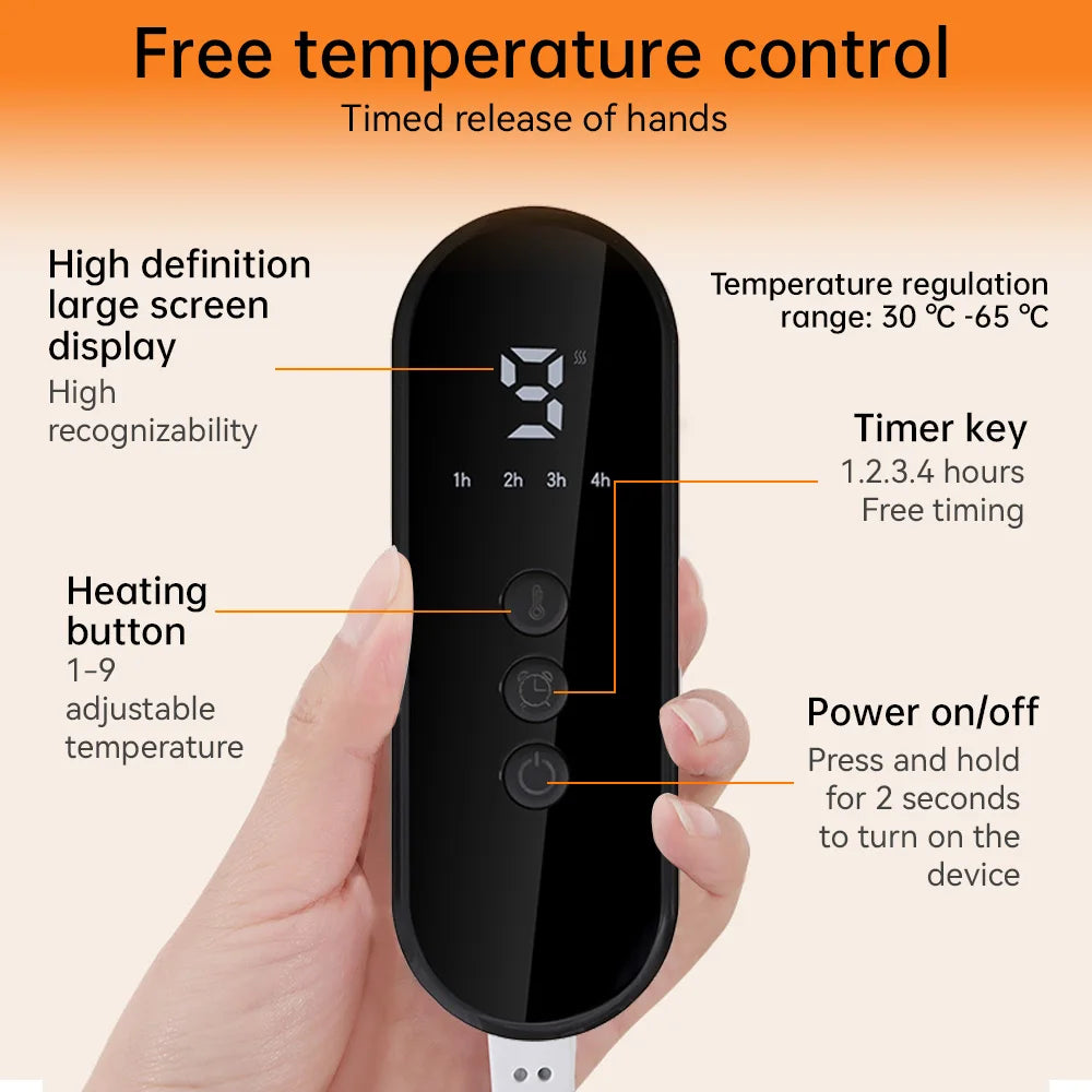Electric Heated Foot Warmer with Adjustable Temperature - 26x28x22 cm Heating Pad for Comfort and Warmth